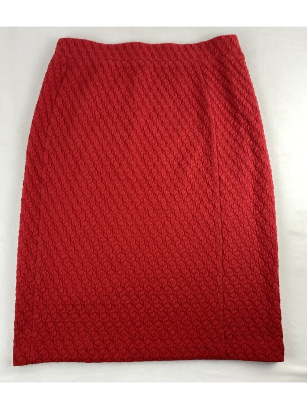 Michael Kors Skirt Women's Size Small Cherry Red Textured Knit Pencil Basics NWT - Picture 10 of 16
